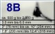 For model airplanes from 500 to 2.500 g weight; shaft diameter from 3,0 to 5,0 mm; adjustable upward gradient from 3,0'' to 10''; propeller diameter from 7,9'' to 12,4''